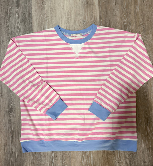 Striped Pullover-Pink/Blue