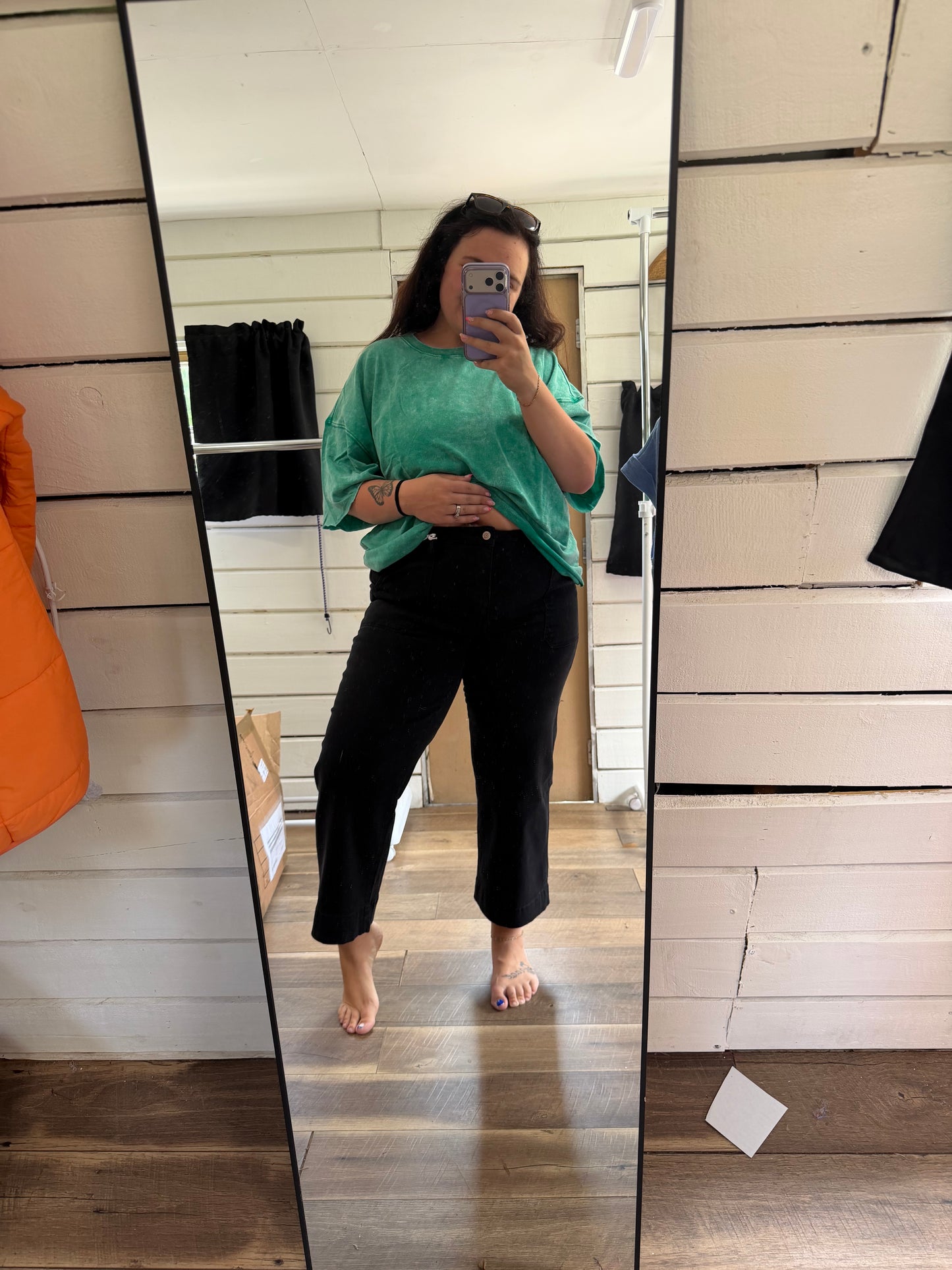 Cropped Brown Denim