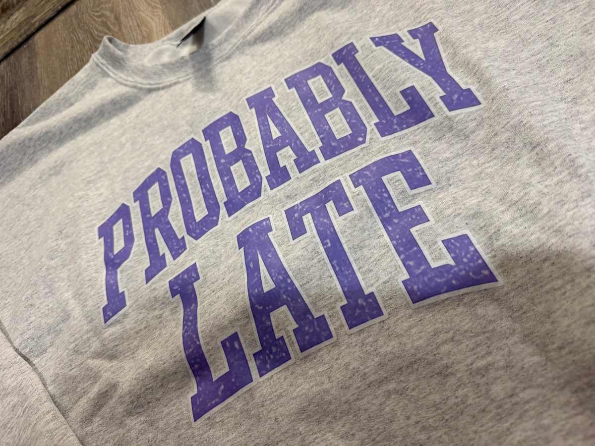 Probably Late Cropped Sweatshirt