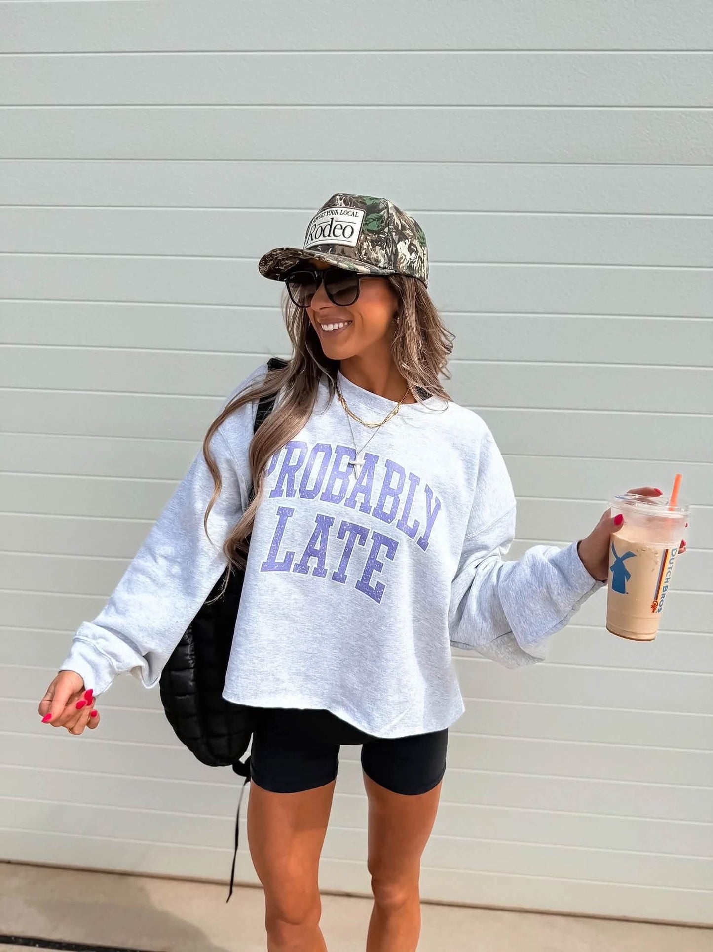 Probably Late Cropped Sweatshirt