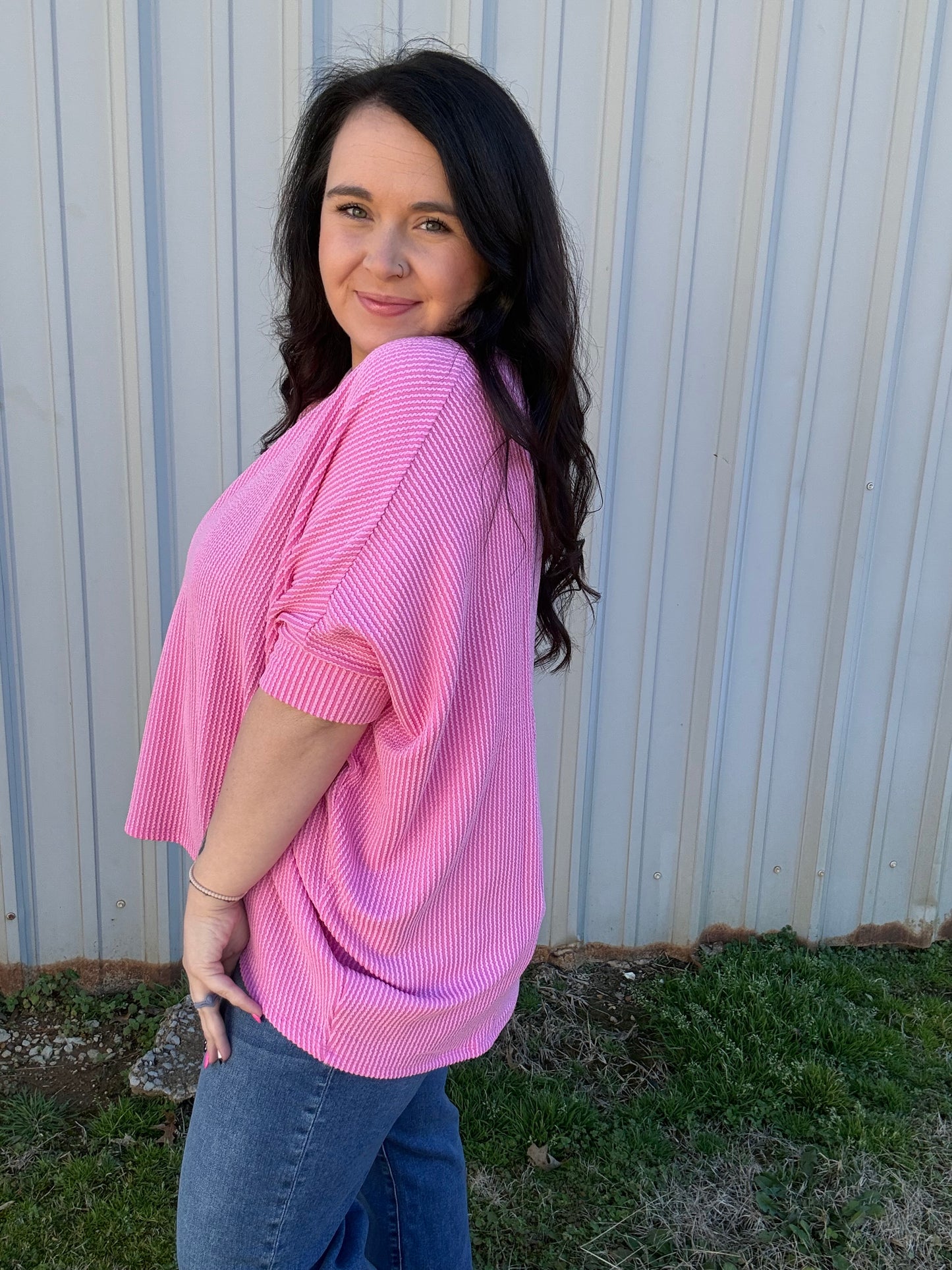 Oversized Ribbed Top