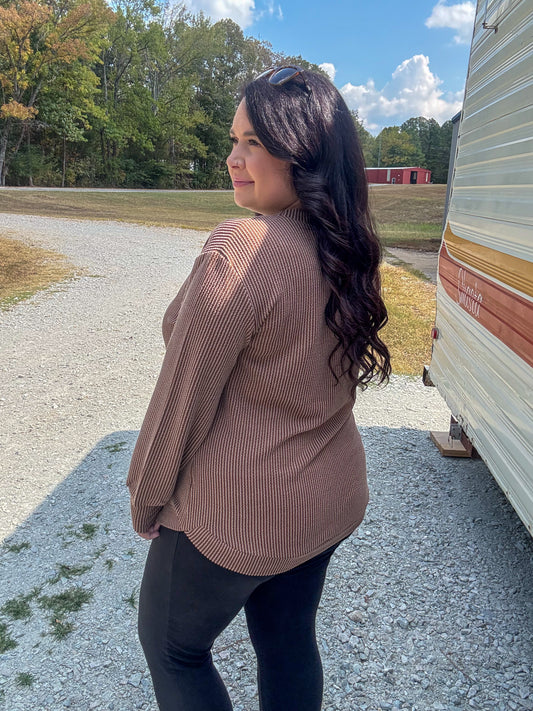 Ribbed Long Sleeve Top