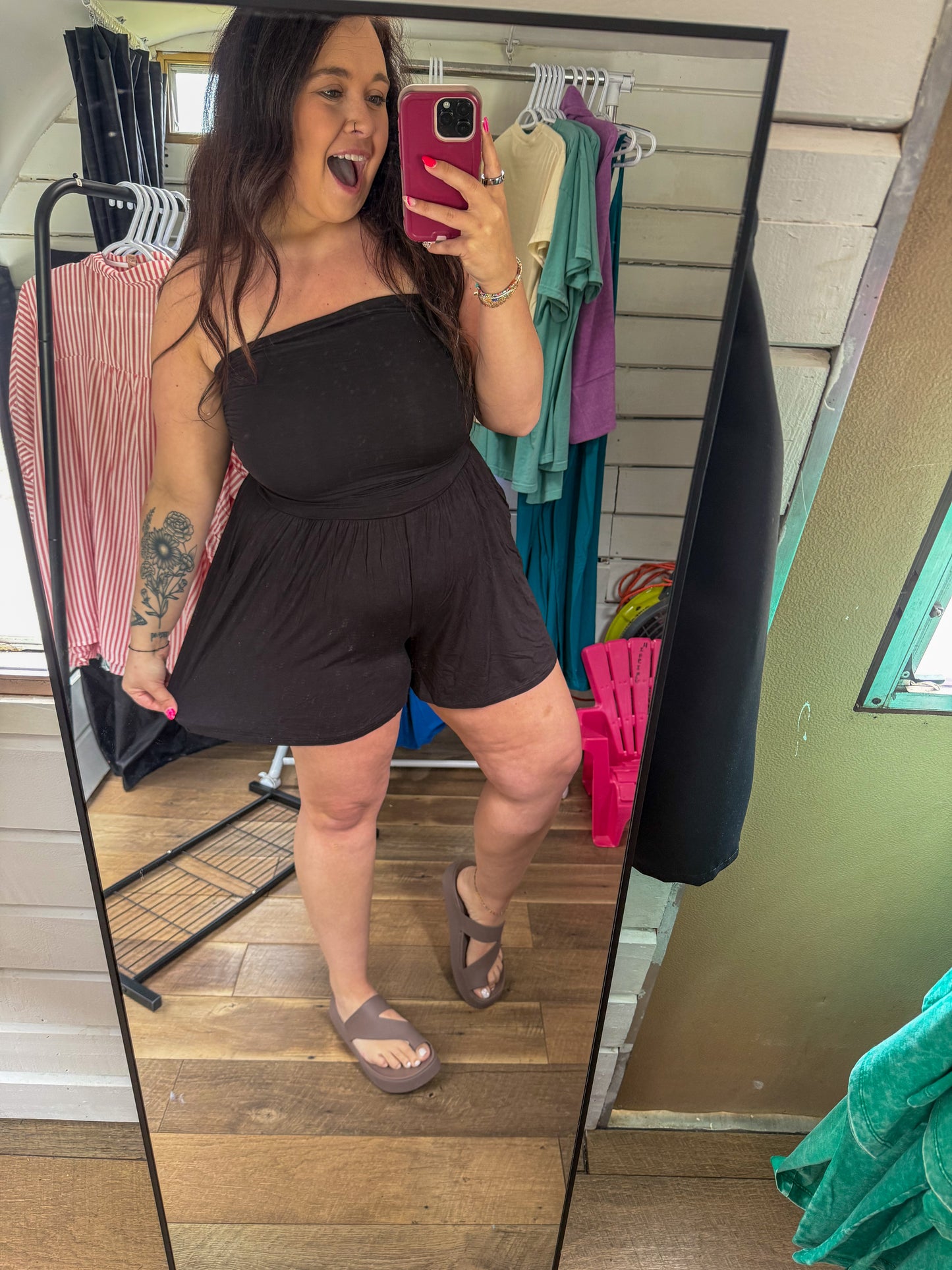 Strapless Romper
