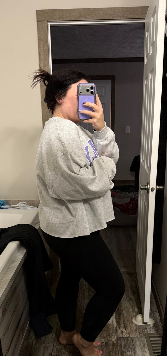 Probably Late Cropped Sweatshirt