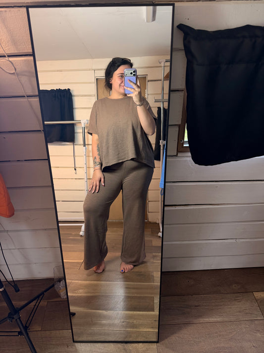 Cotton Pant Set-Mocha