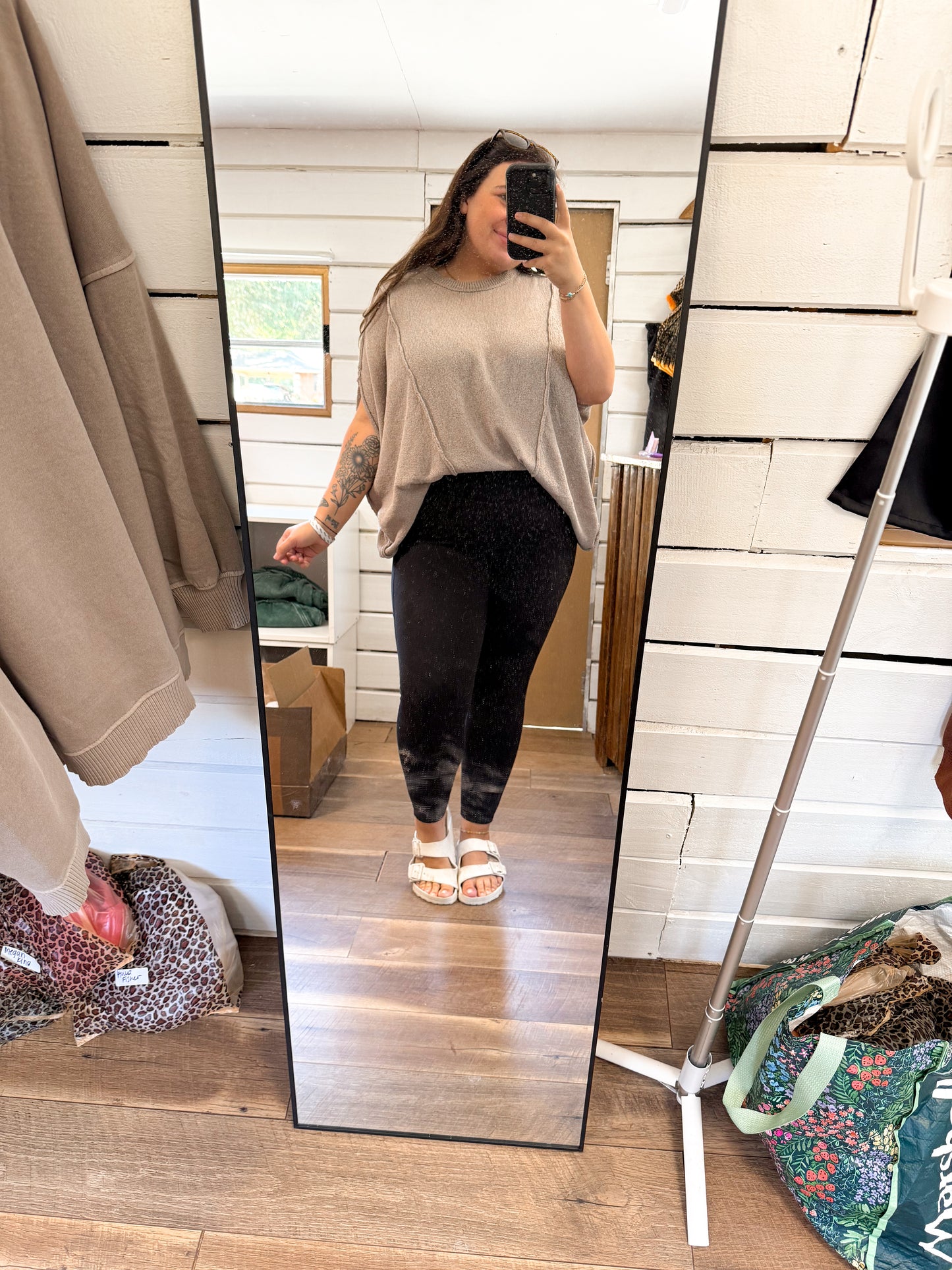 Short Sleeve Relaxed Knit Pullover