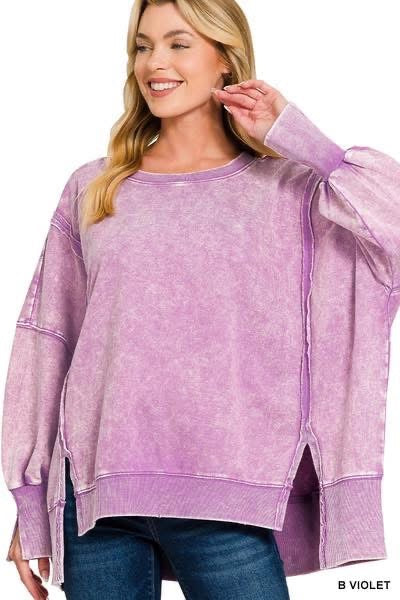 Oversized Exposed Seam Sweatshirt
