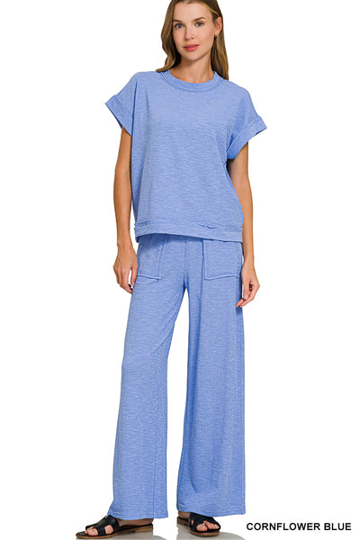 Cotton Slub Set-Cornflower Blue