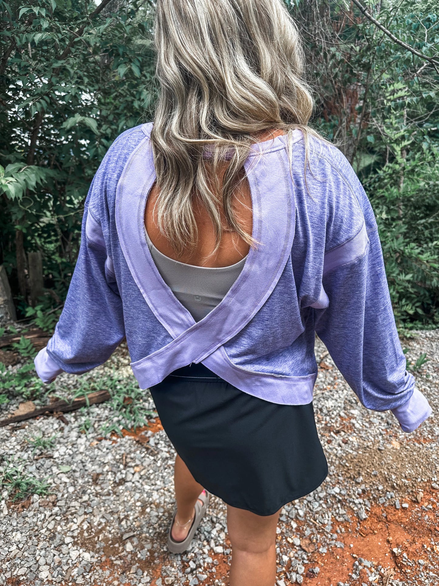 Open Back Long Sleeve-purple