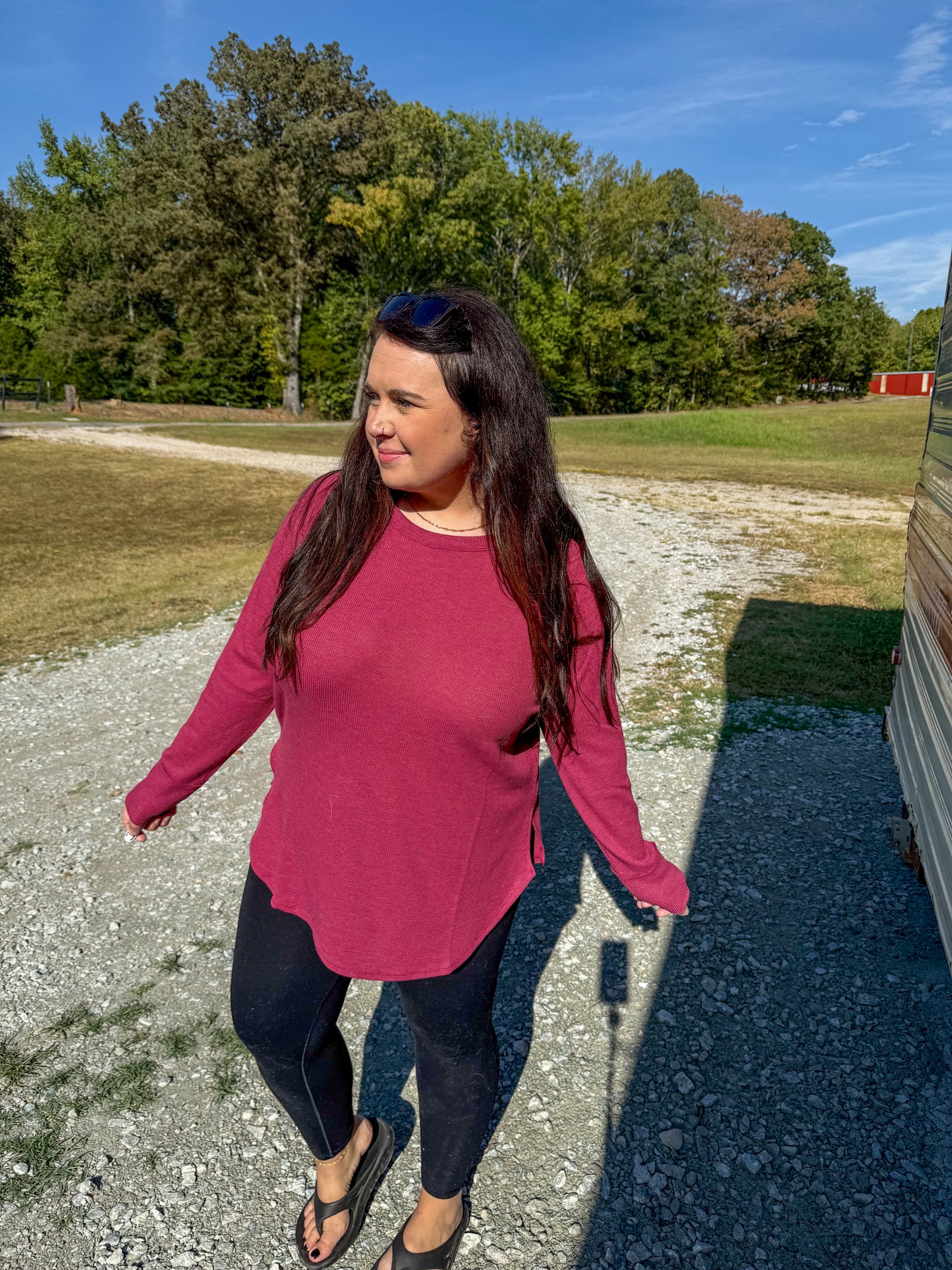 Baby Waffle Long Sleeve Top