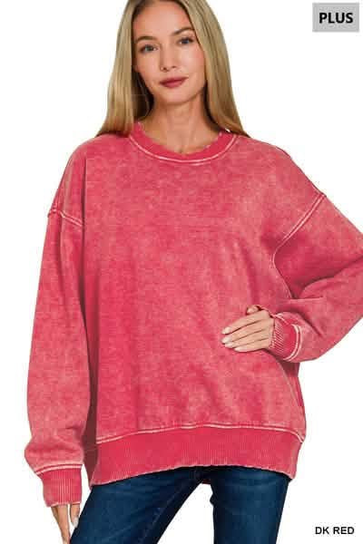 Oversized Pullover-Ruby