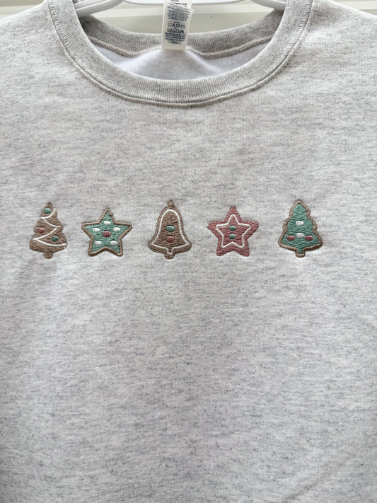 Christmas Sugar Cookie Embroidered Sweatshirt