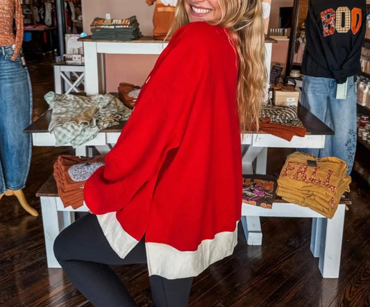 MERRY Embroidered Mockneck