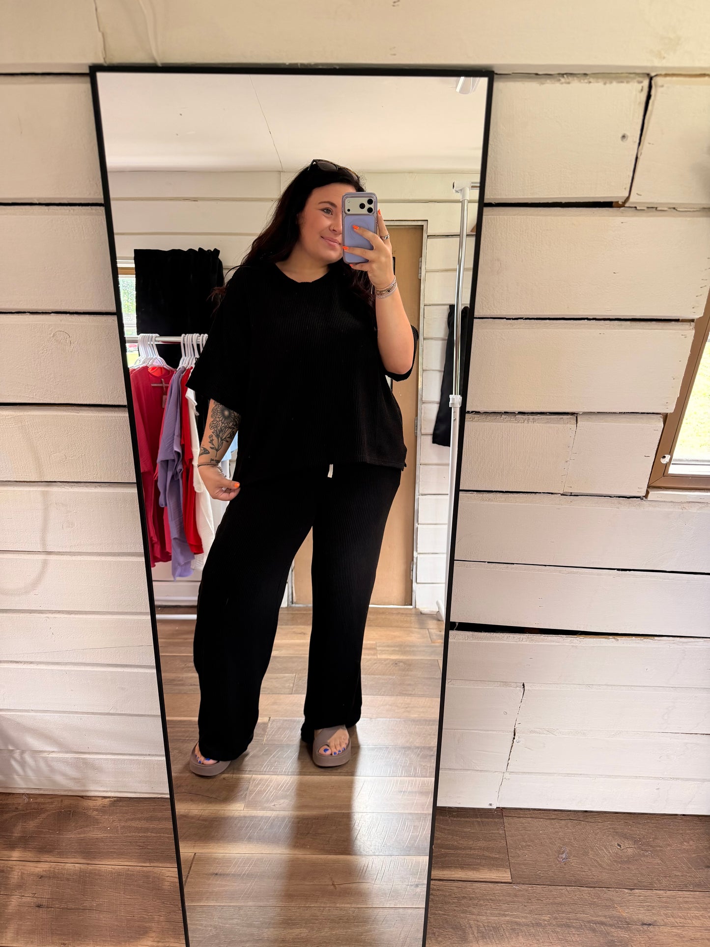 PLUS Black Ribbed set