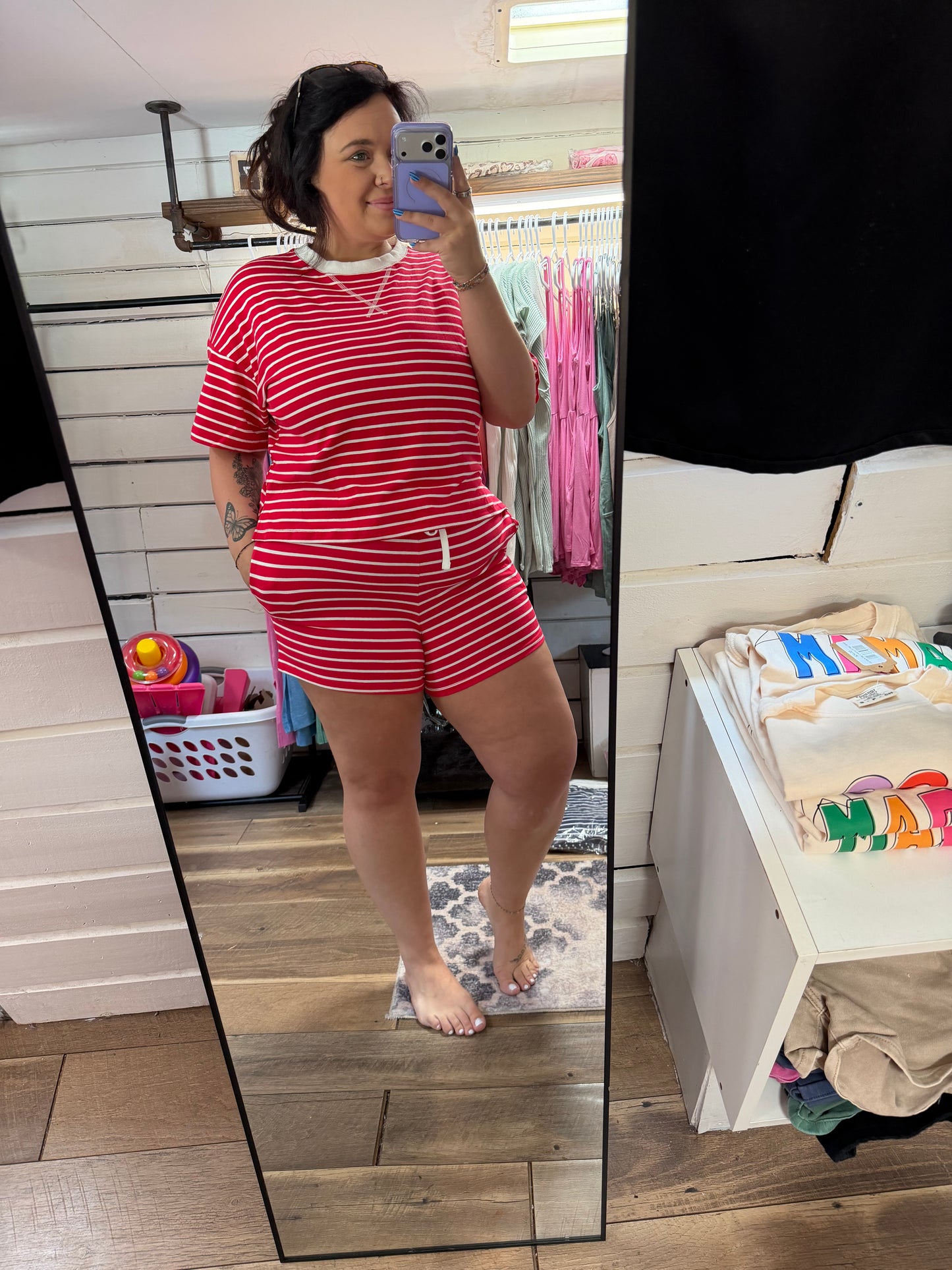 Stripe Tshirt Set