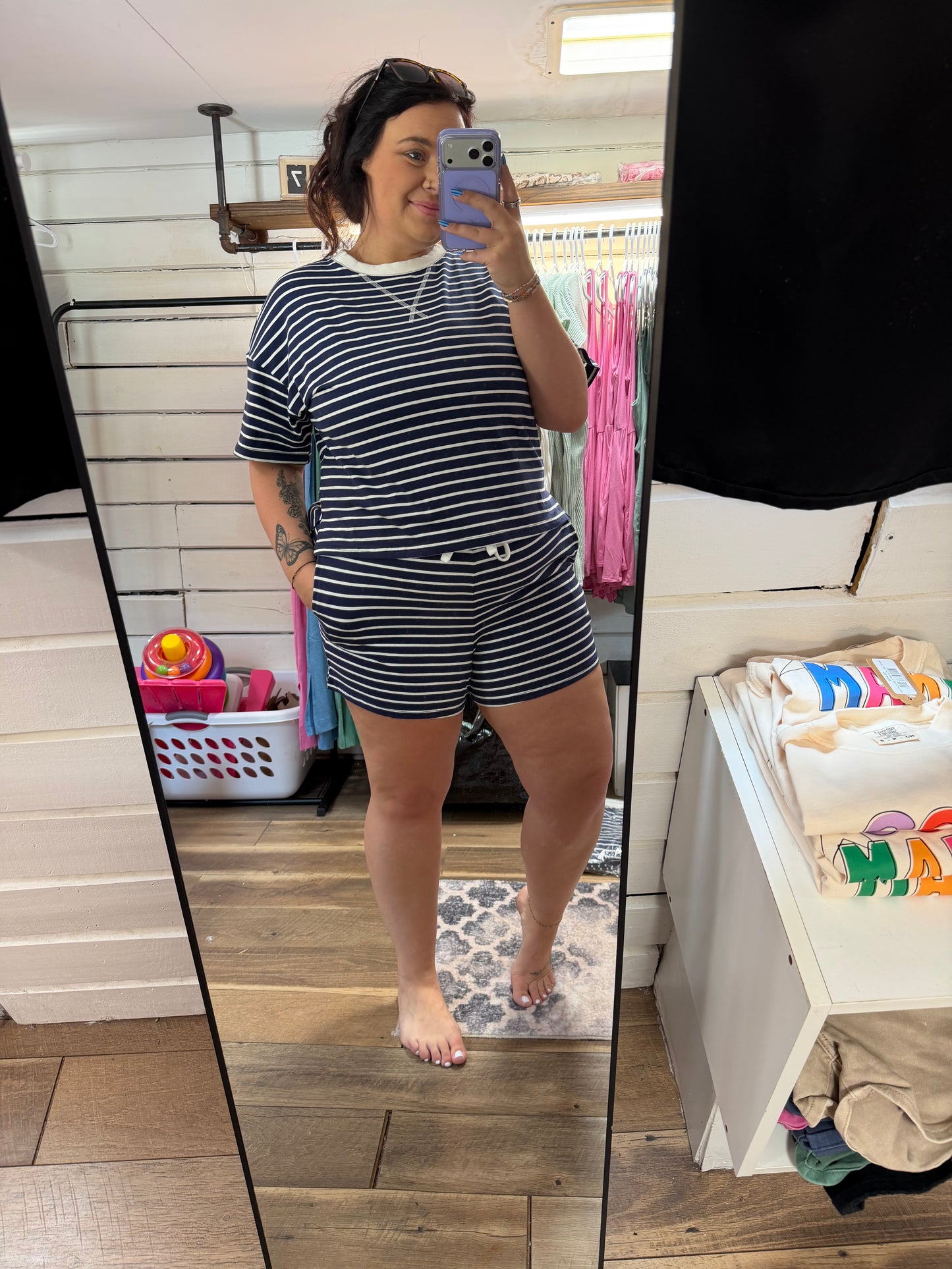 Stripe Tshirt Set