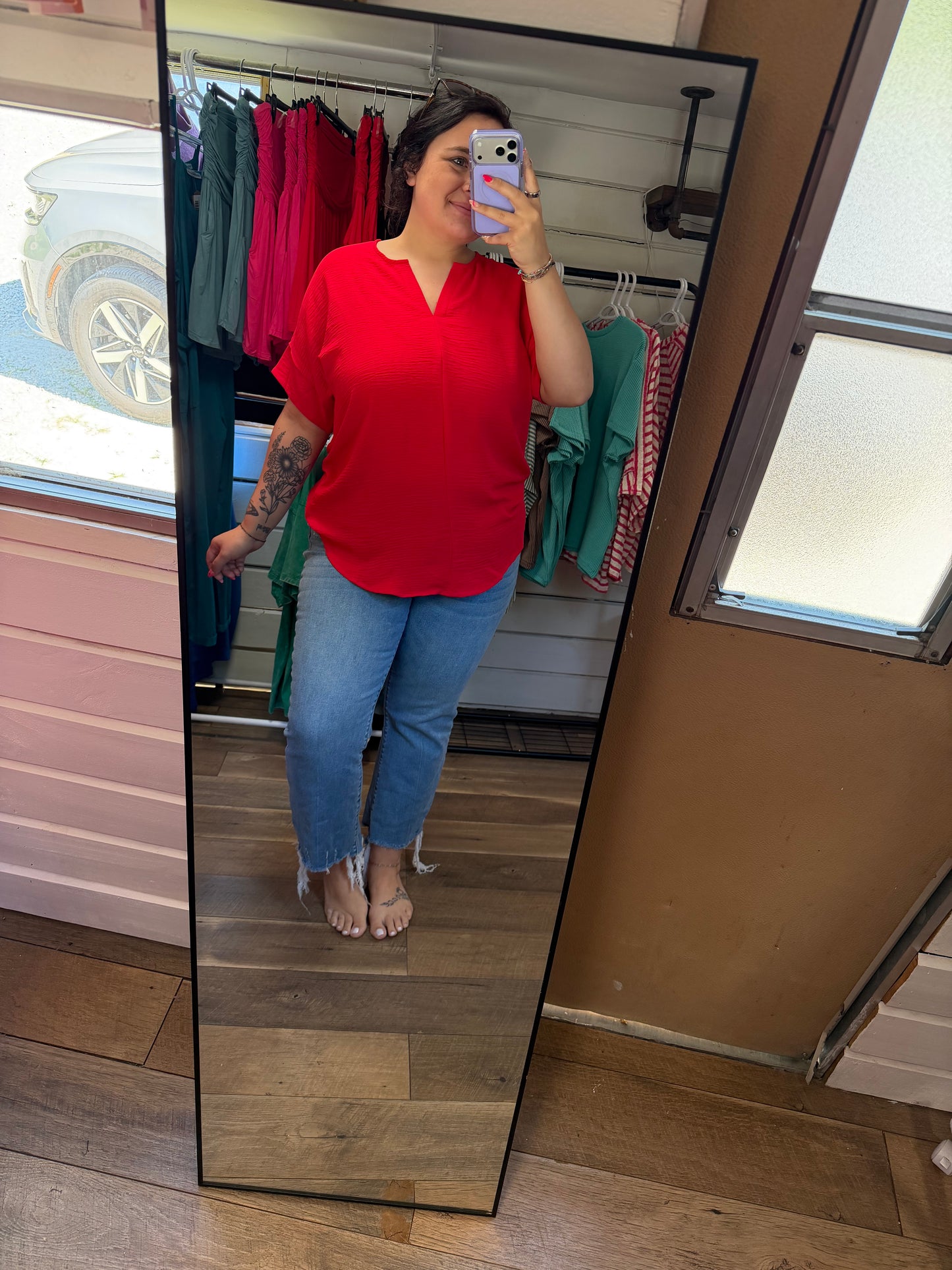 Summer Airflow Top-Ruby