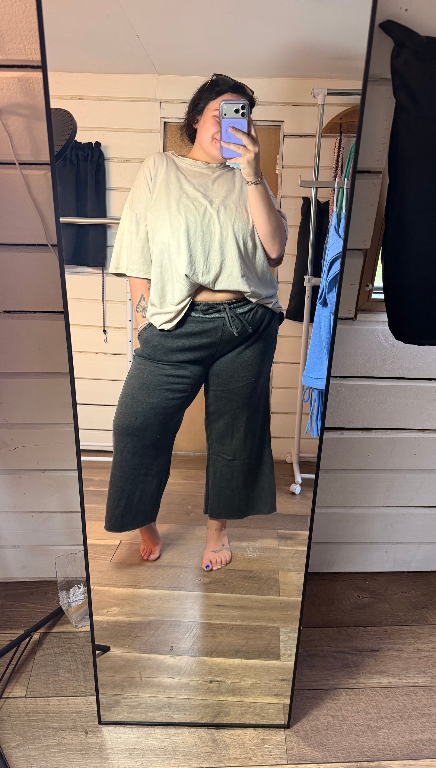 Cropped Black Sweatpants