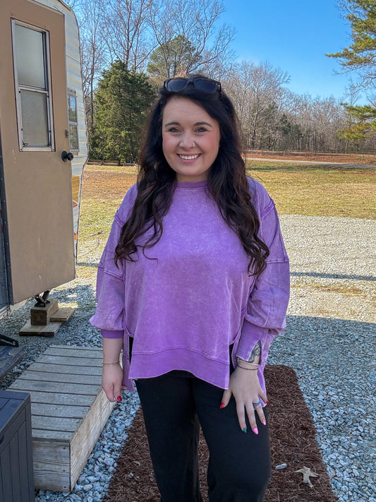 Oversized Exposed Seam Sweatshirt