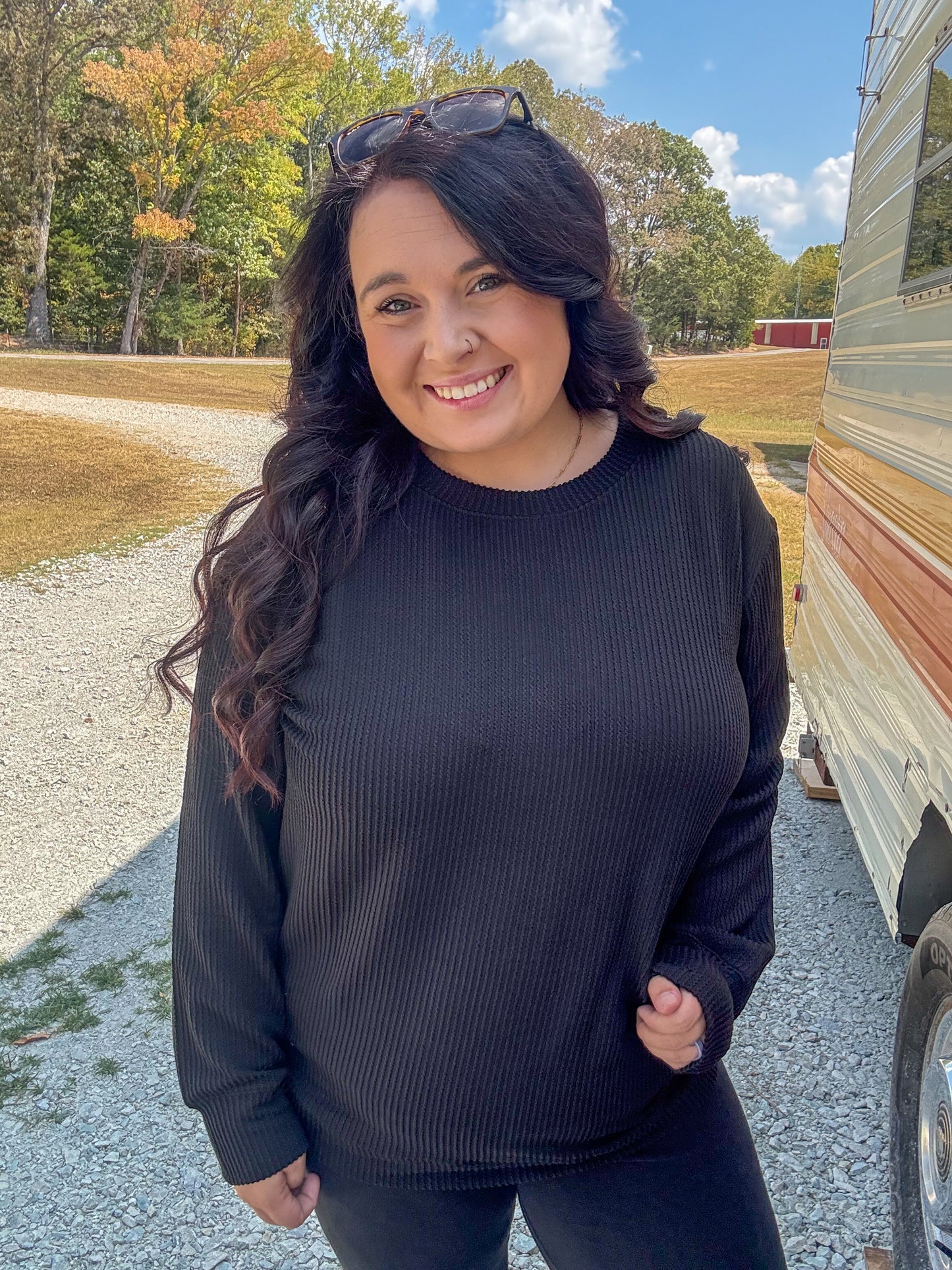 Ribbed Long Sleeve Top