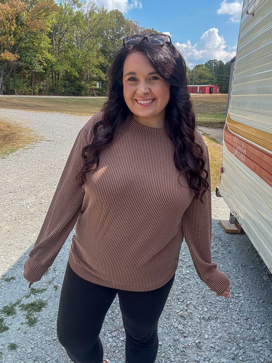 Ribbed Long Sleeve Top