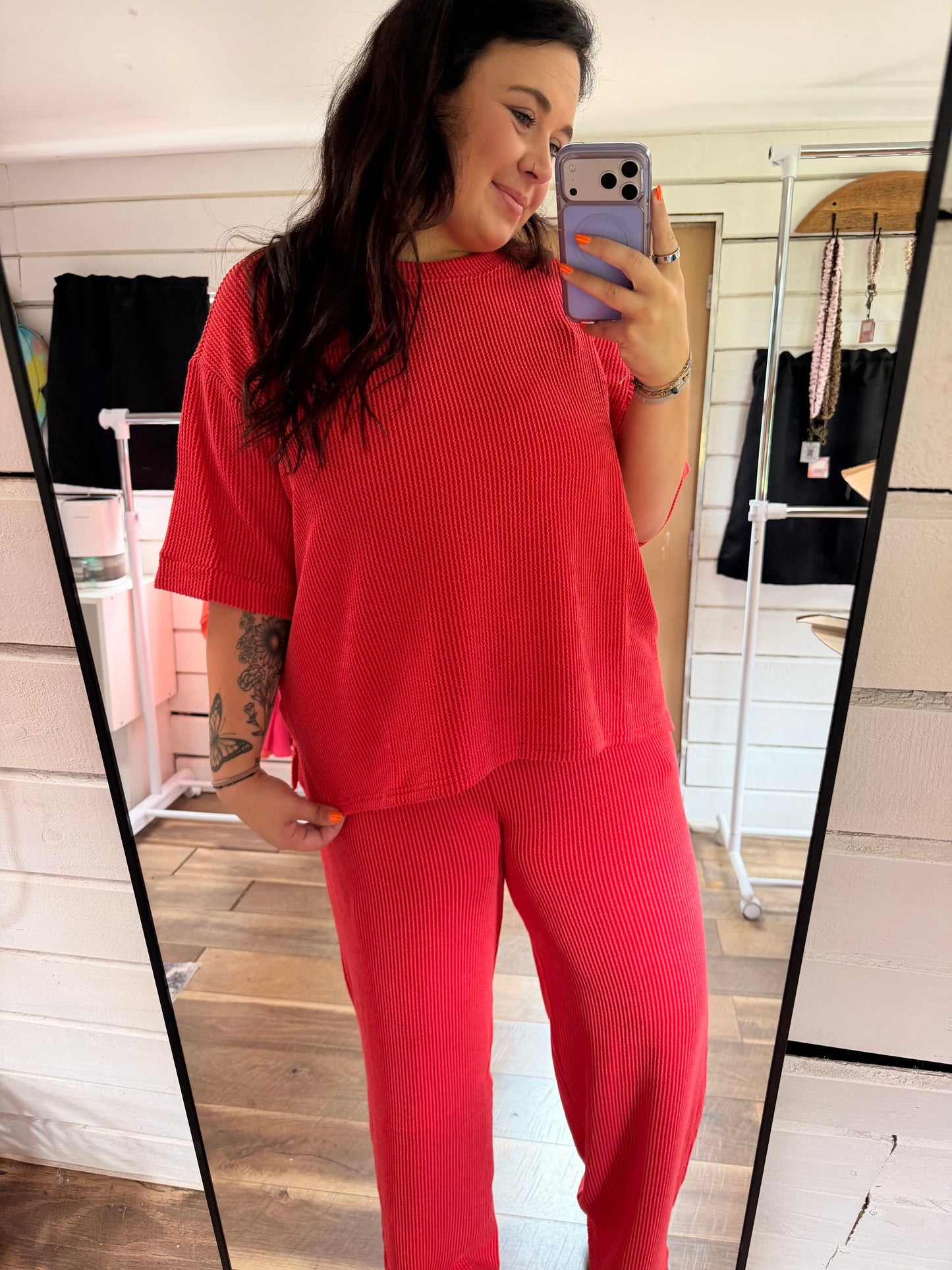 PLUS Ruby Ribbed set