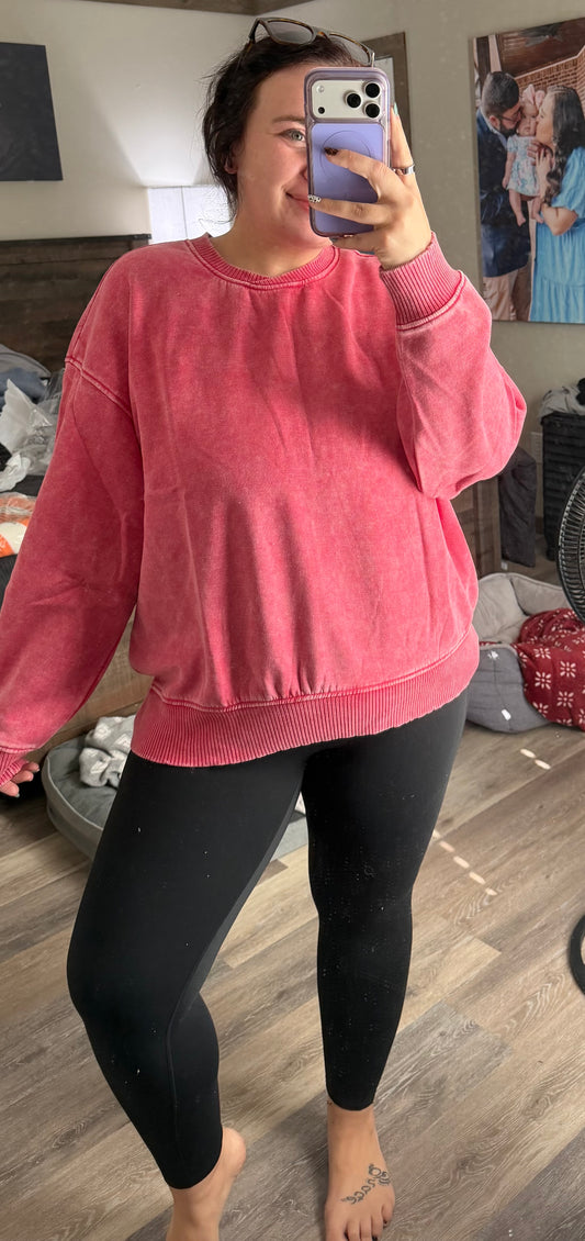 Oversized Pullover-Ruby