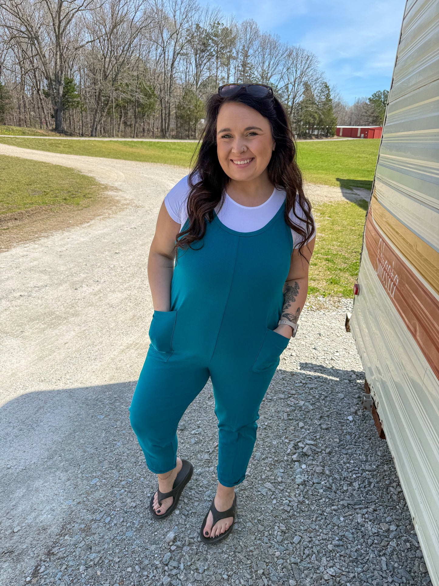 Jumpsuit Romper with Pockets