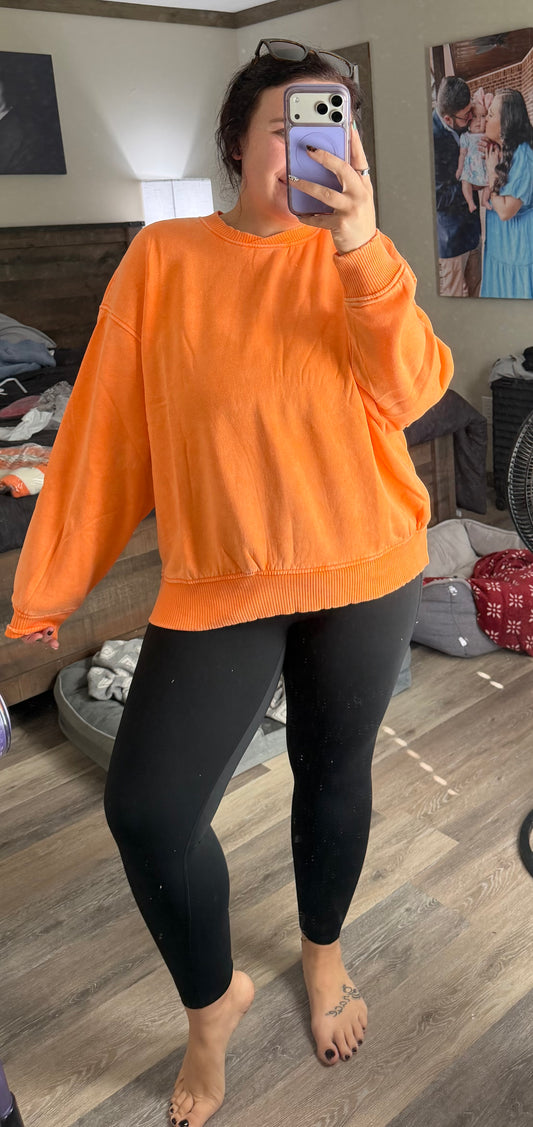 Oversized Pullover-Orange