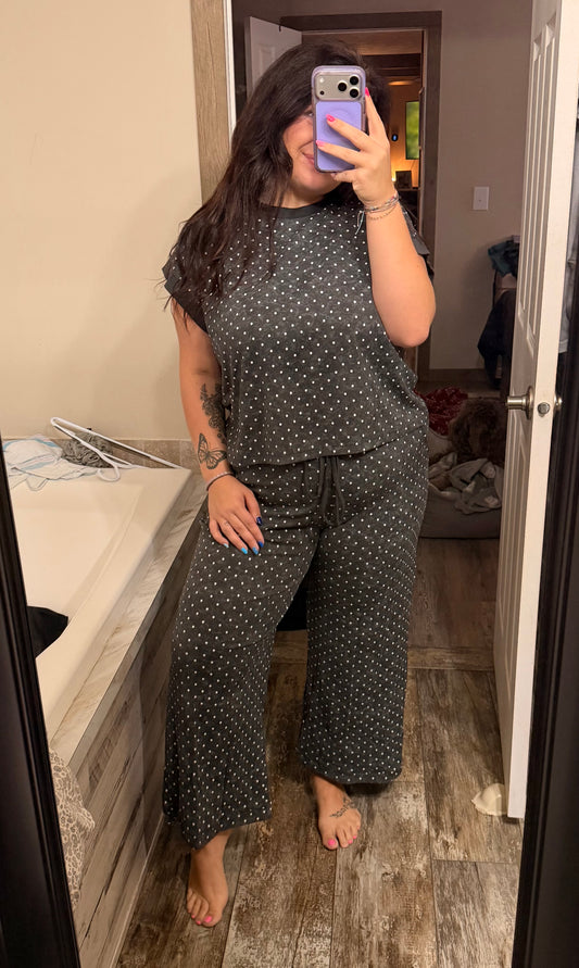 Black and White Polka Dot Set