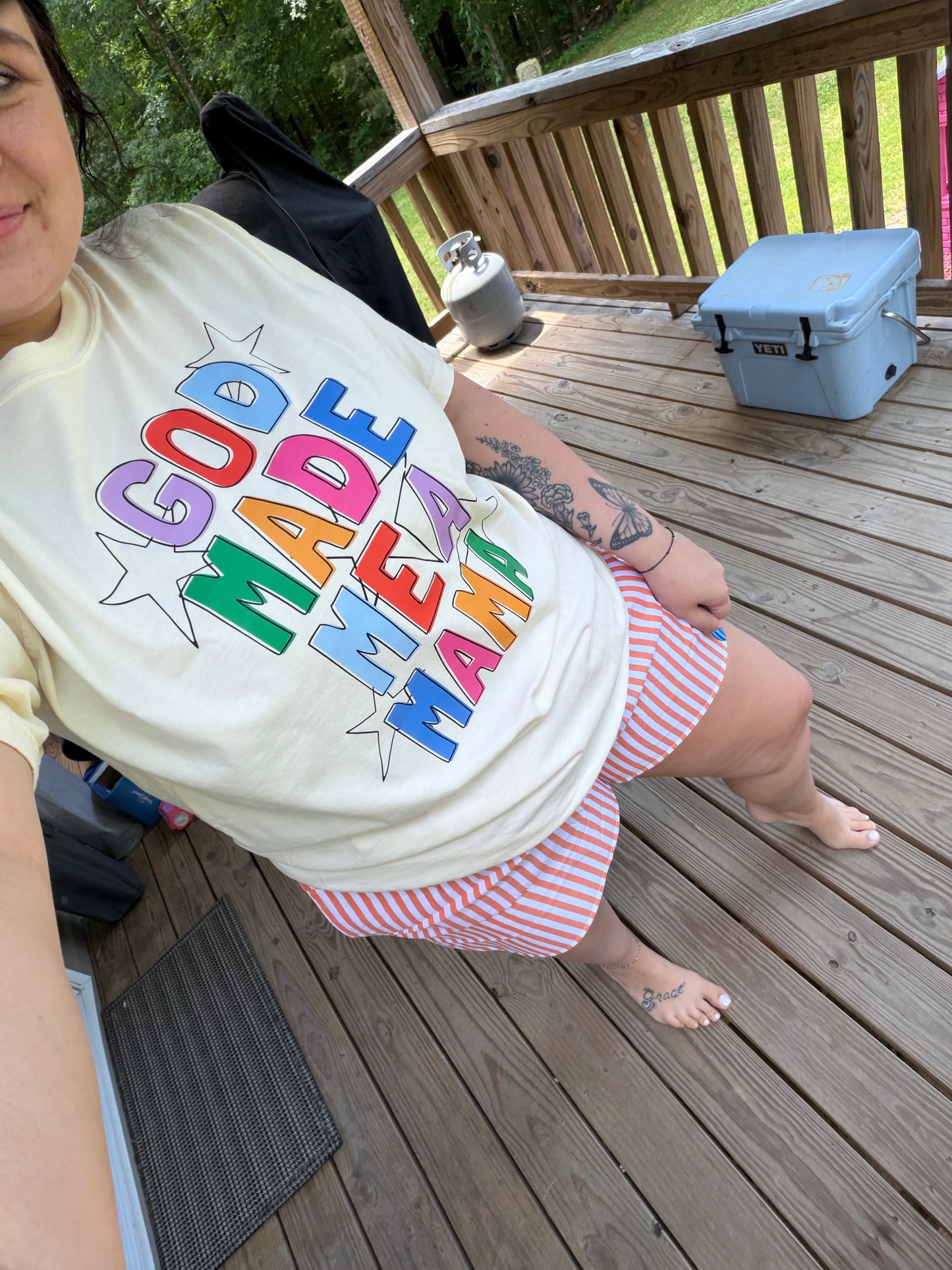 God Made Me A Mama CC tee