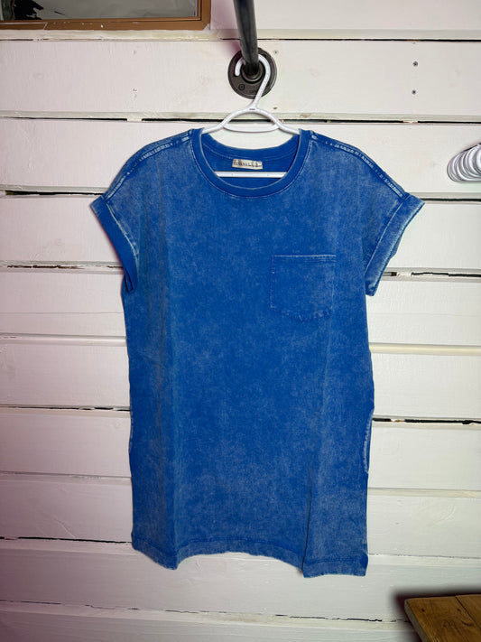 Acid wash t shirt dress