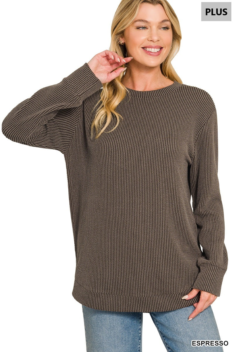 Ribbed Long Sleeve-espresso