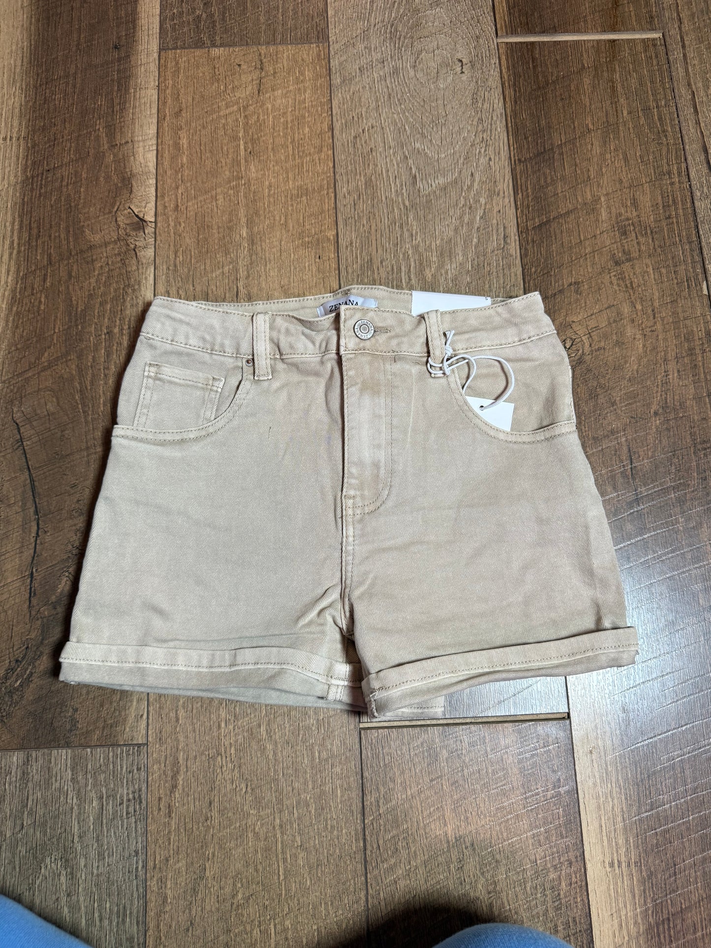 Cuffed Denim Shorts
