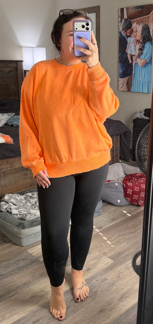 Oversized Pullover-Orange