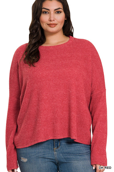 Zenana Ribbed Long Sleeve