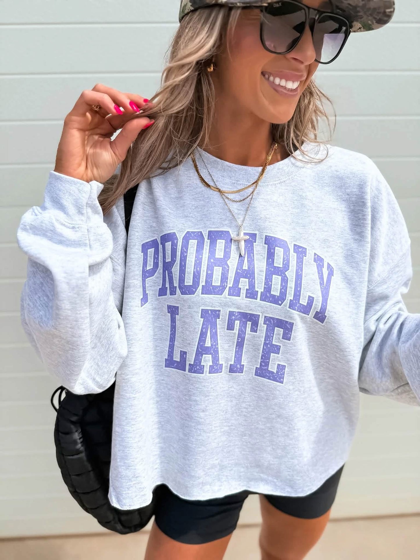Probably Late Cropped Sweatshirt