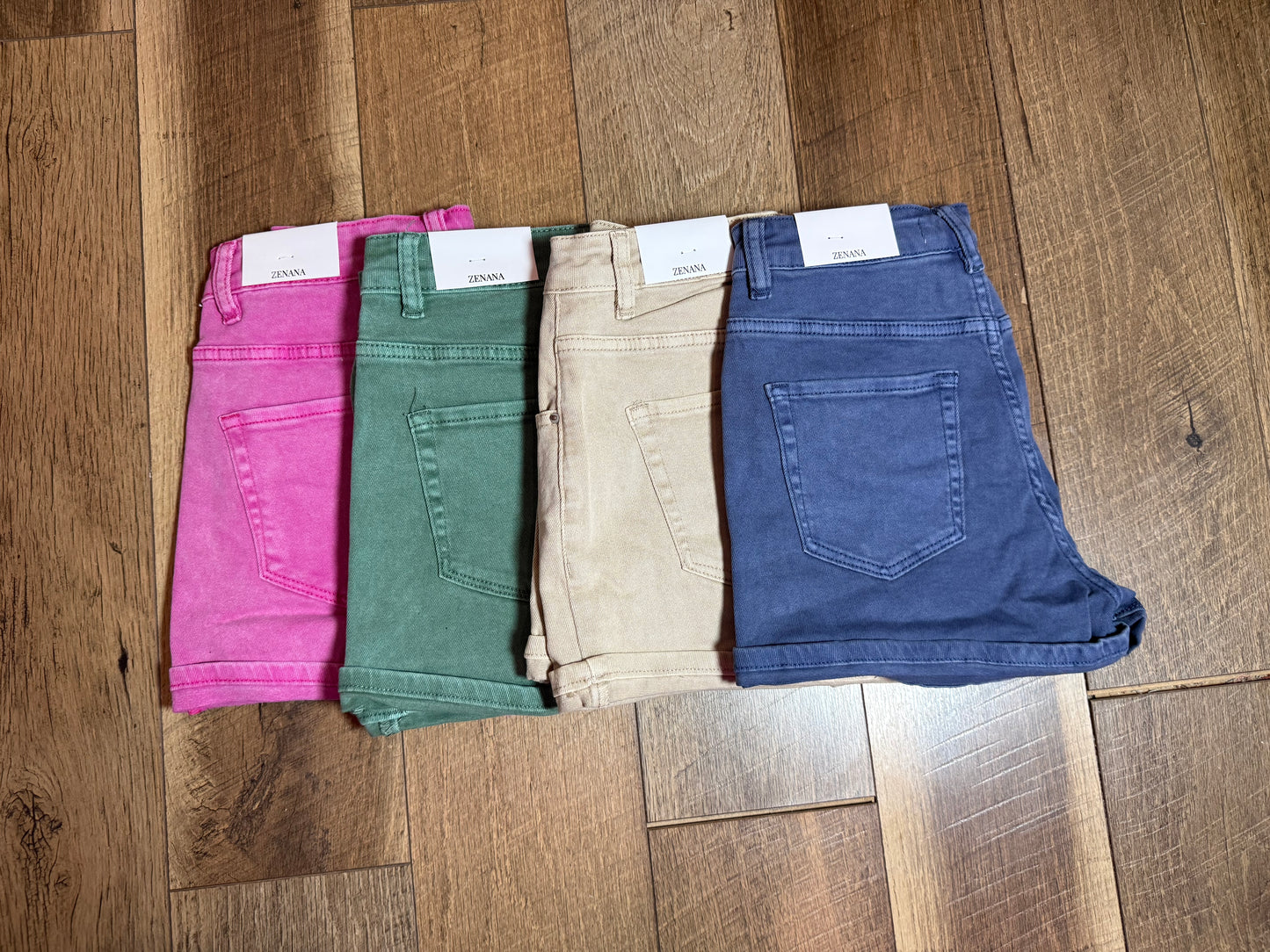 Cuffed Denim Shorts