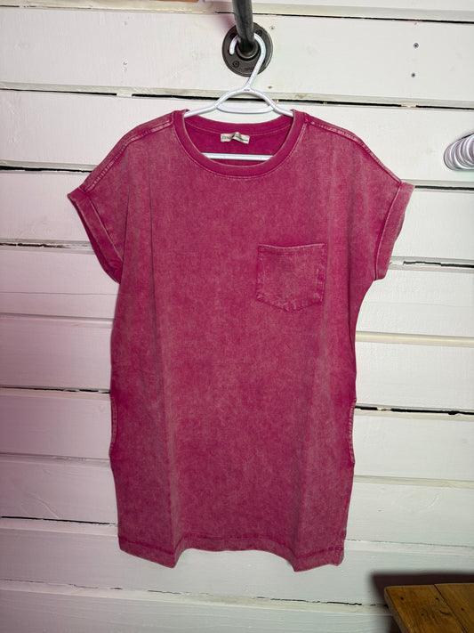 Acid wash t shirt dress