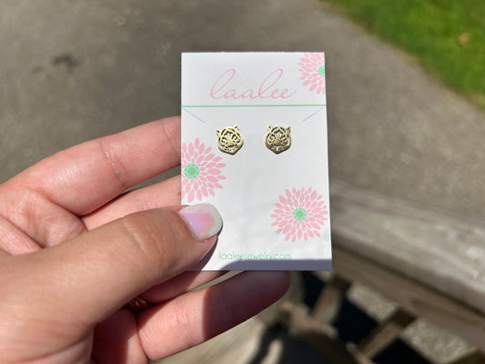 PREORDER Gold Tiger Stud Earrings