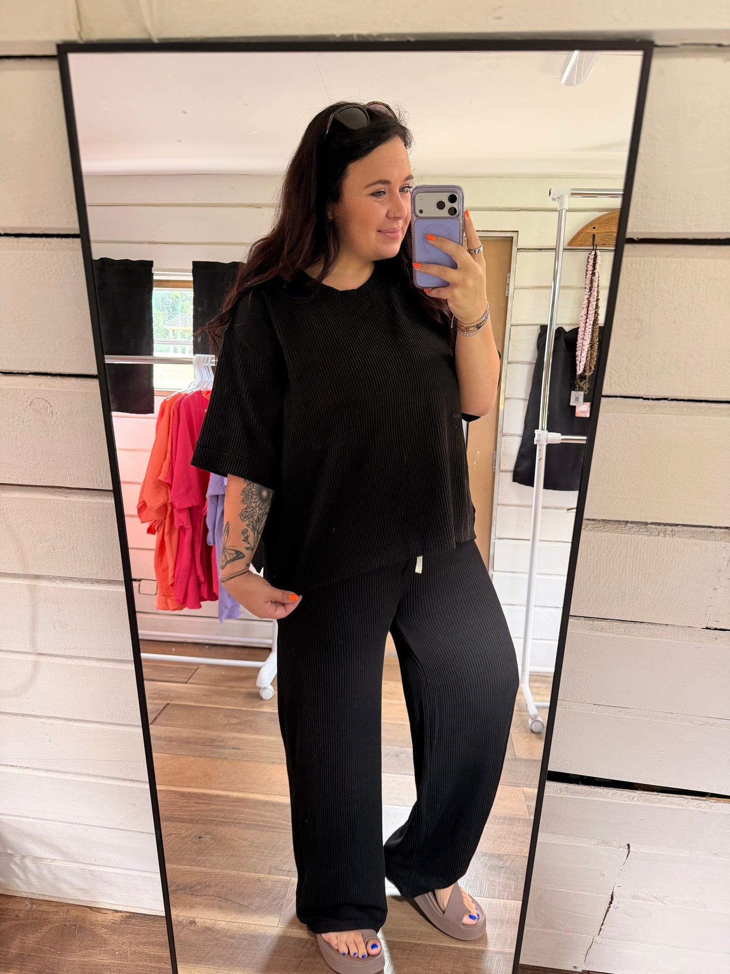 PLUS Black Ribbed set