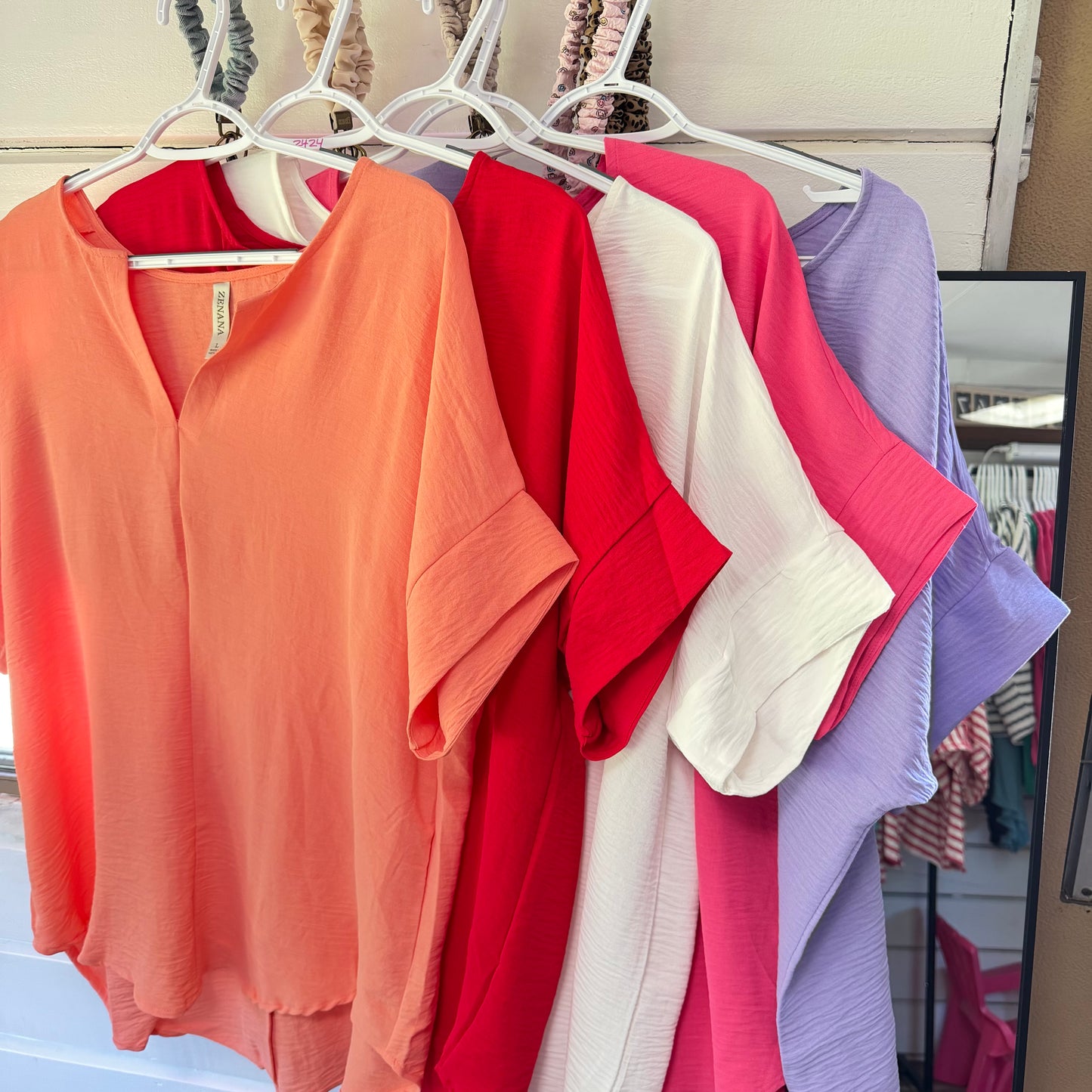Summer Airflow Top-Fuchsia