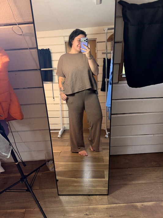 Cotton Pant Set-Mocha