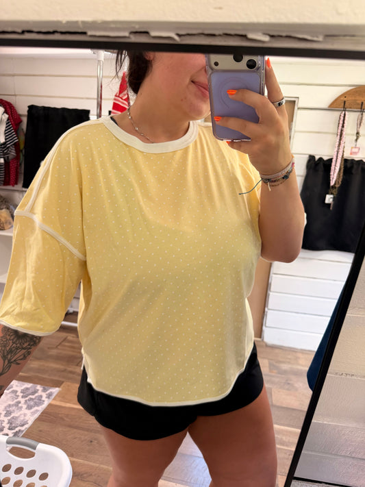 Yellow Polka Dot Tee