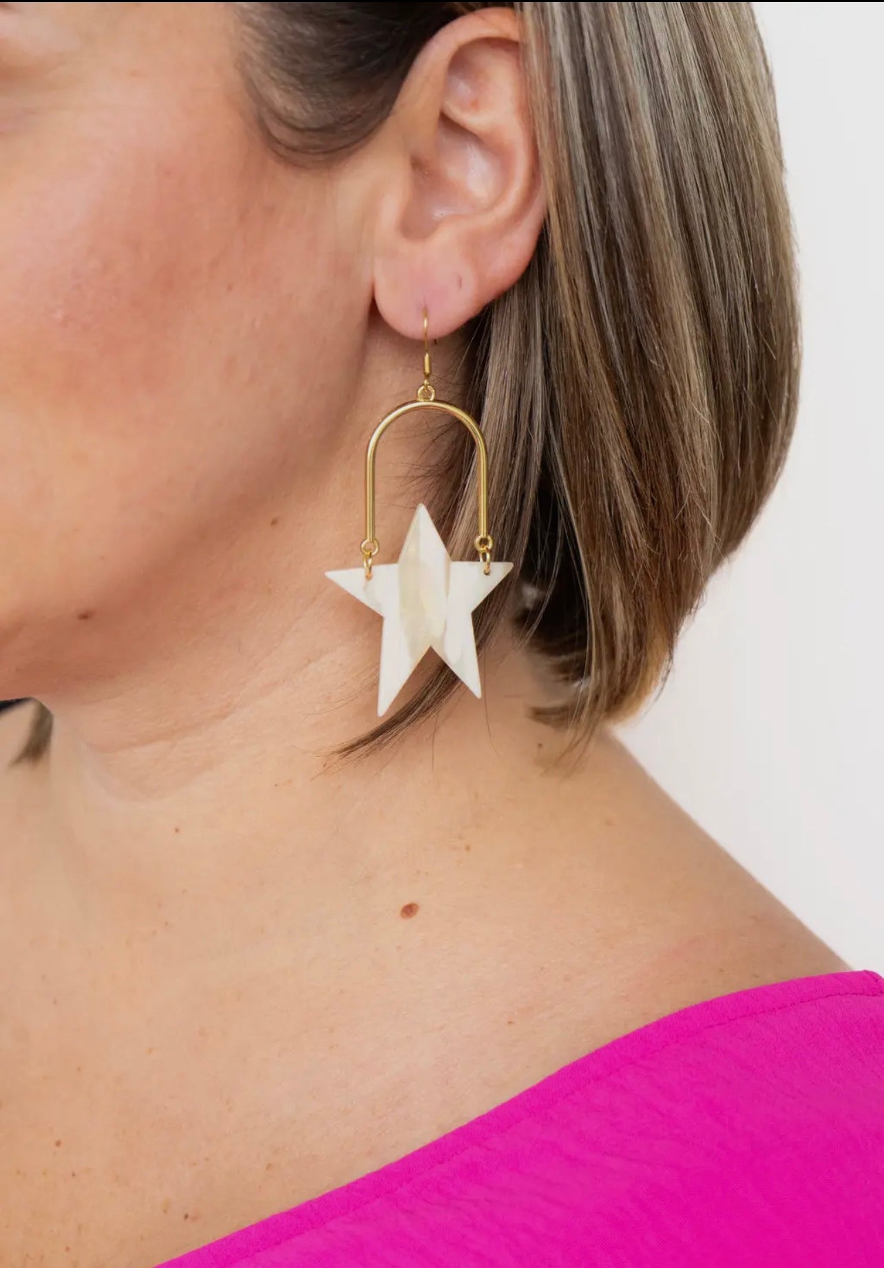 Ivory Star Earrings