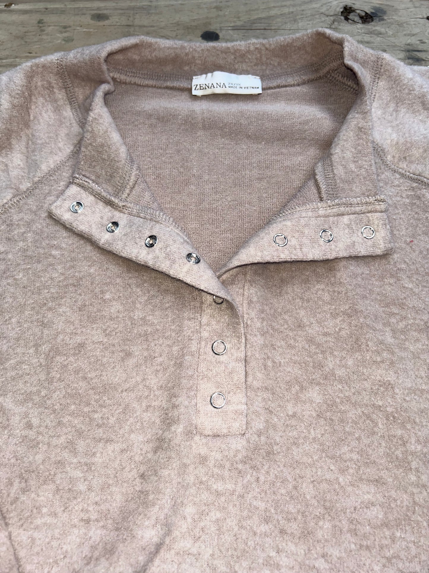 Zenana Henley Sweater