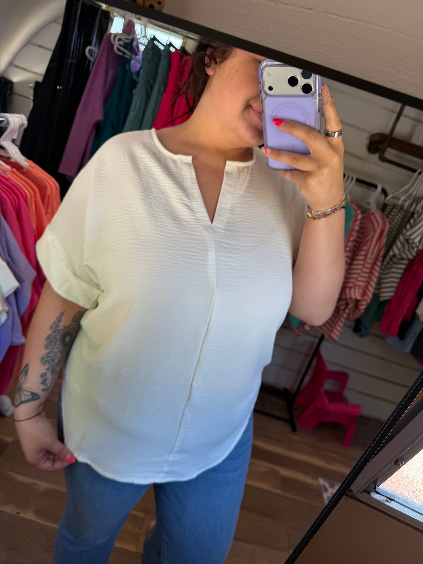 Summer Airflow Top-Off White