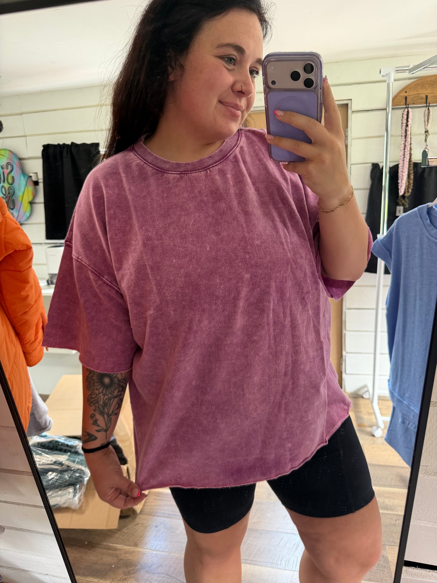French Terry Tee-Plum