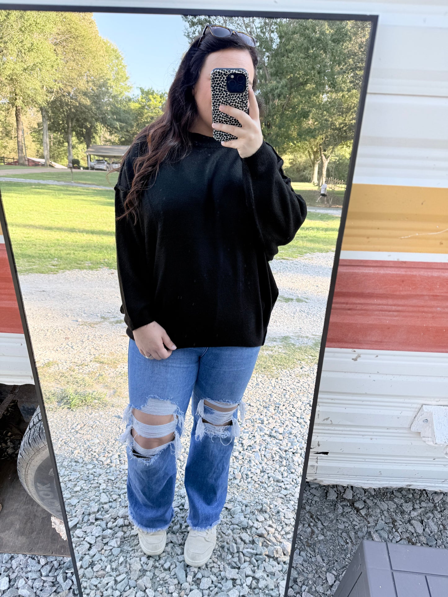 Oversized Round Neck Sweater