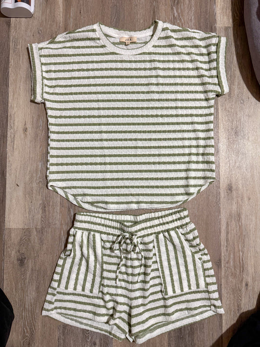 Green Striped Set